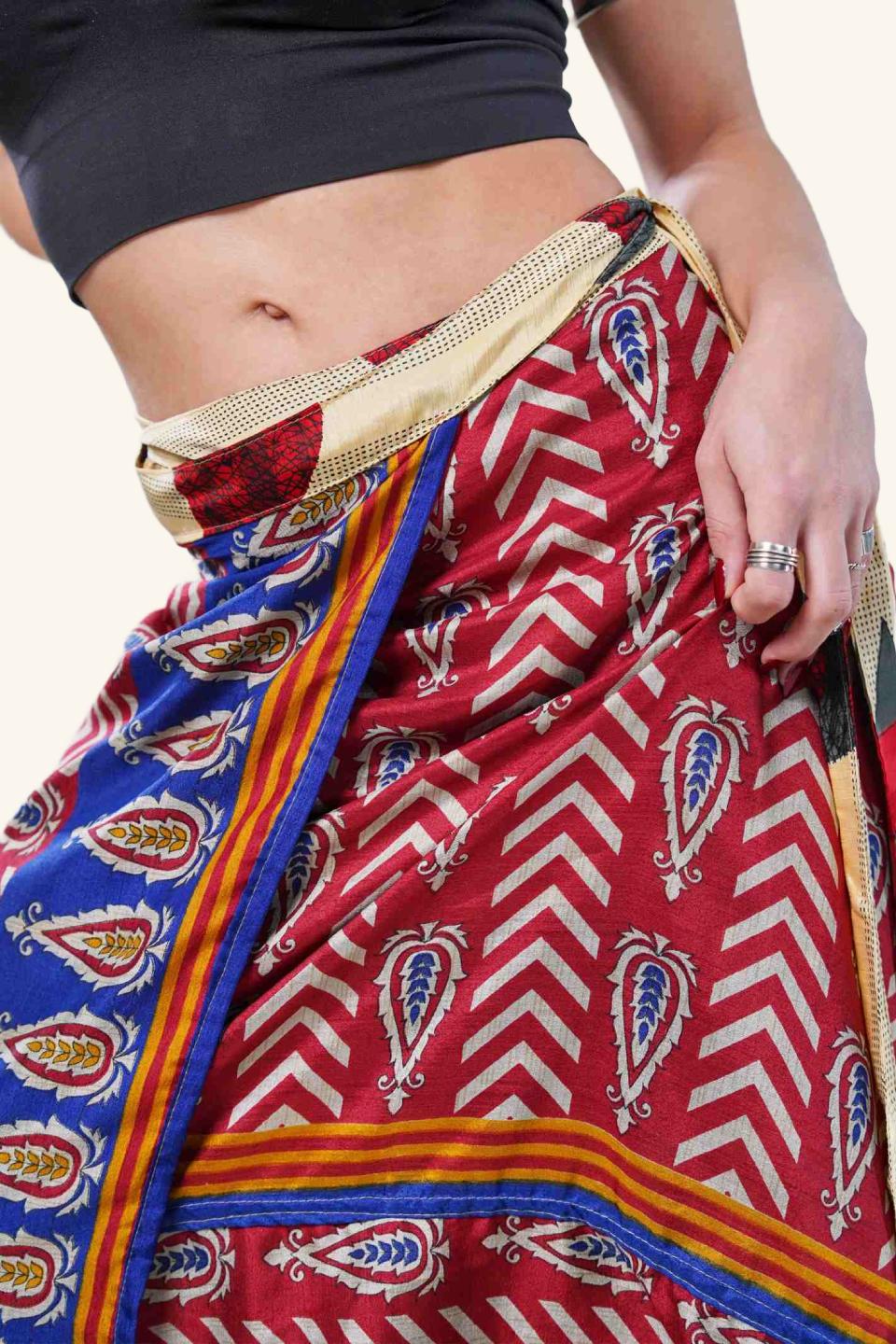 Long wrap skirt detail picture