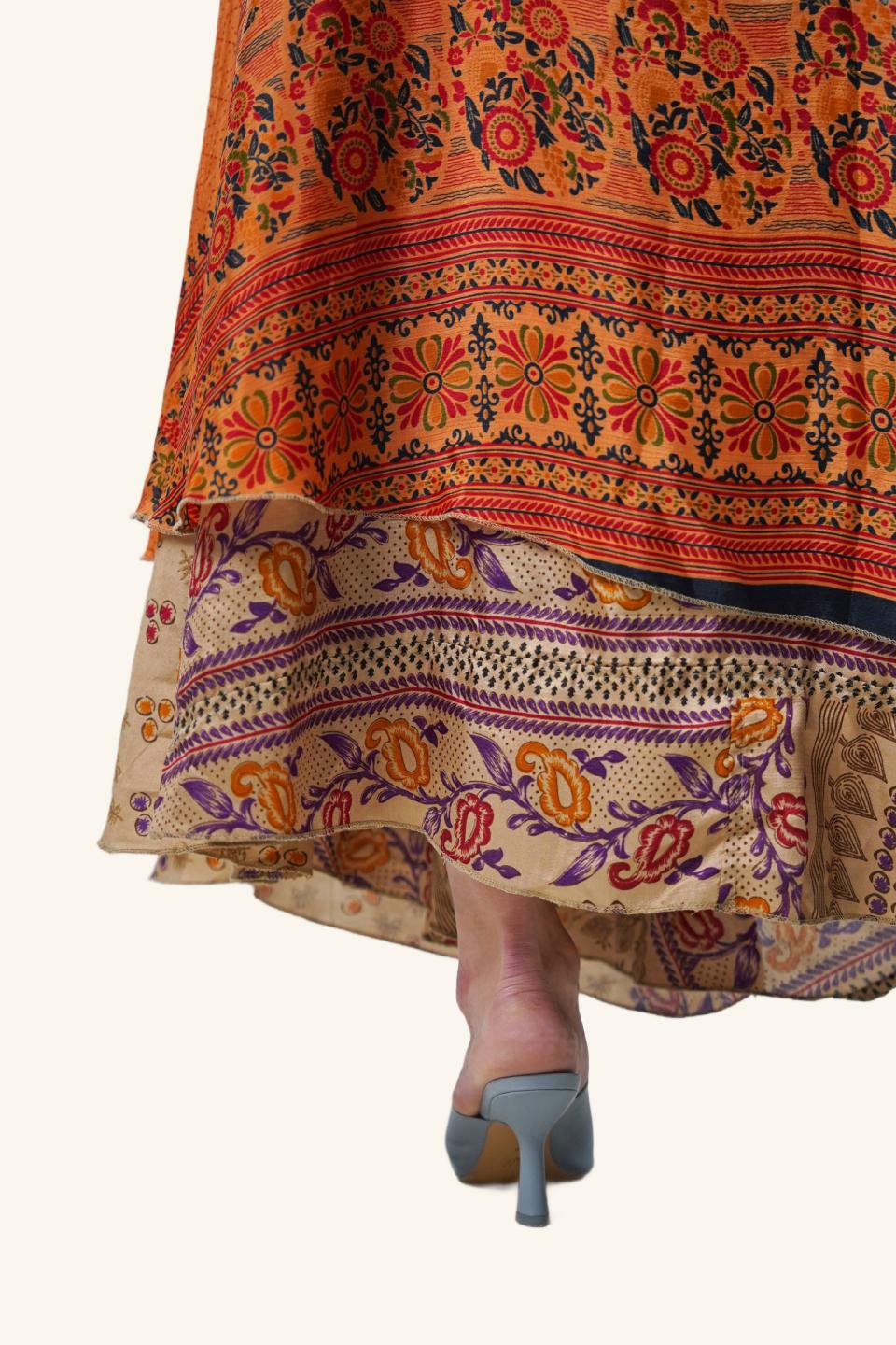Long wrap skirt detail picture