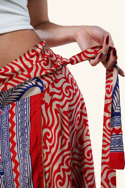 Long wrap skirt detail picture