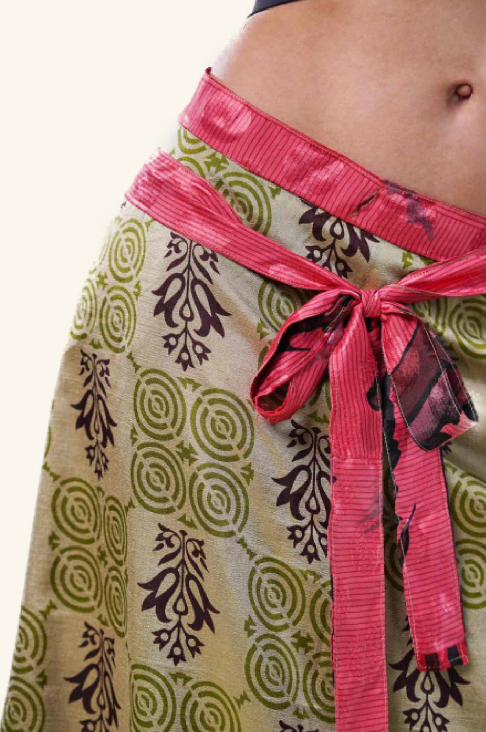 Long wrap skirt detail picture